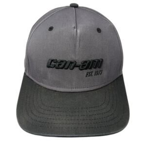 Can-Am Est. 1973 Snapback Hat Gray One Size Embroidered Colorblock
